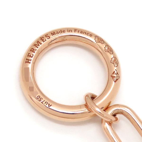 エルメス HERMES ネックレス エシャペ ロングネックレス K18PG ピンク 