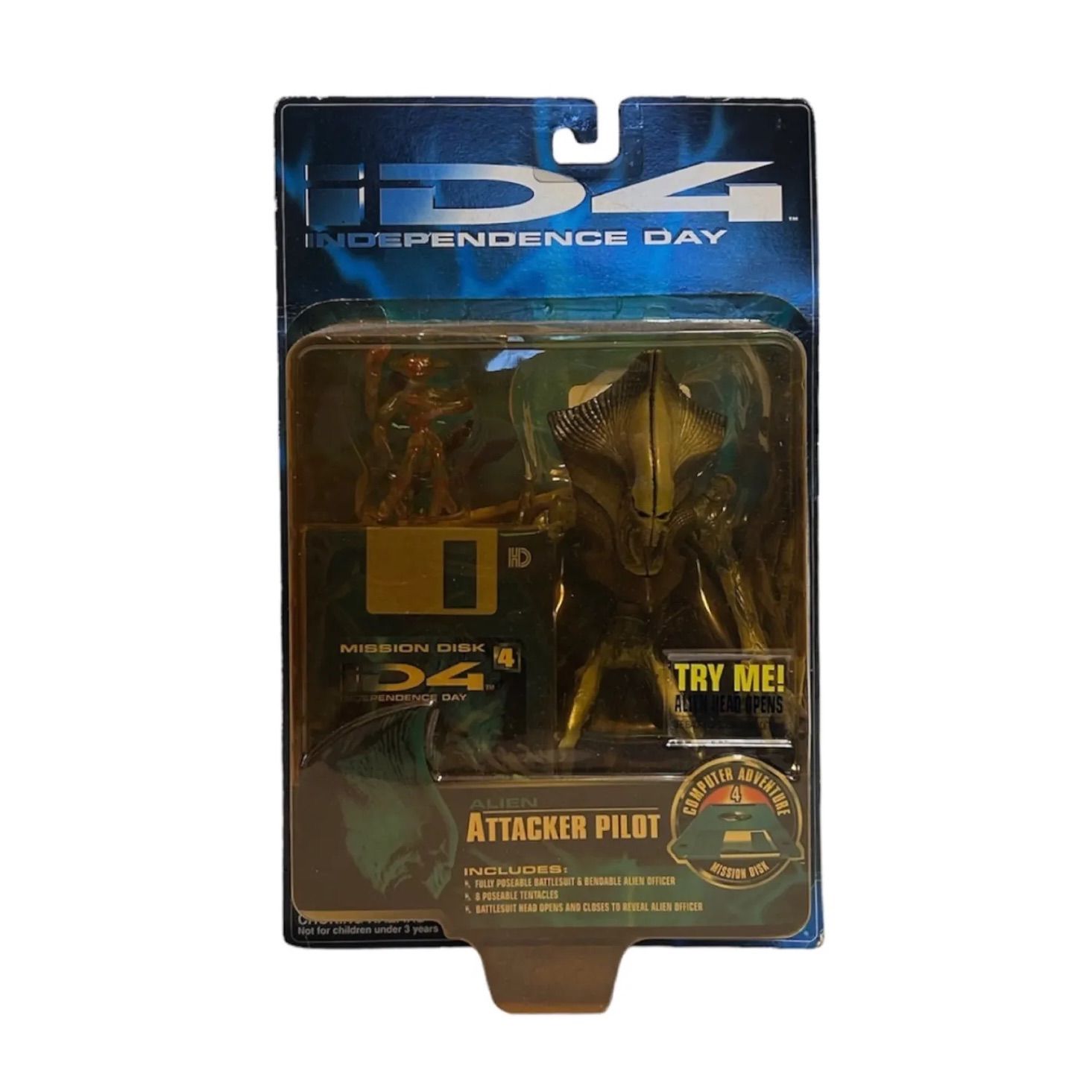 「インデペンデンス・デイ」フィギュア　ALIEN ATTACKER PILOT ID4 Independence Day ALIEN ATTACKER PILOT w/ Host