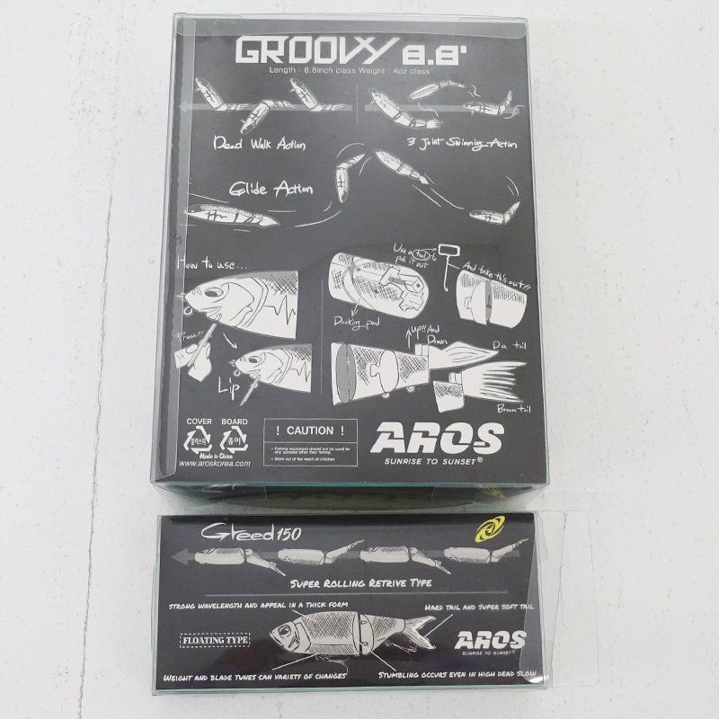 激レアAROS / GREED 150 (アロス / グリード150) 三重店】AROS アロス GROOVY8.8 GREED150 ルアー 2点セット(ビッグ