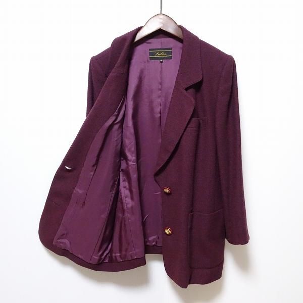 wnc レリアン Leilian ジャケット 13+ ボルドー 大きいサイズ 美品