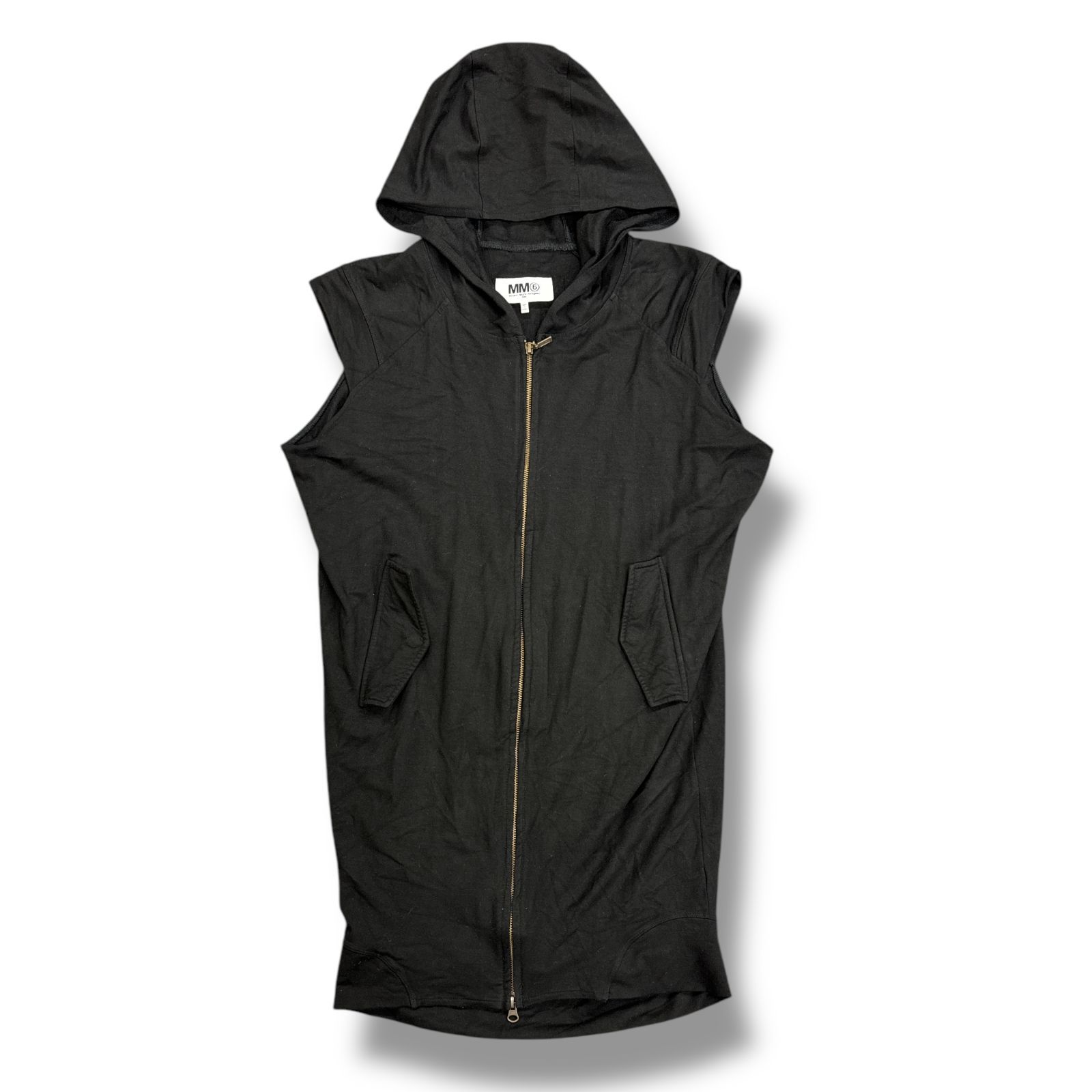 MM6 Maison Margiela 14AW ノースリーブフーデッドワンピース パーカー 
