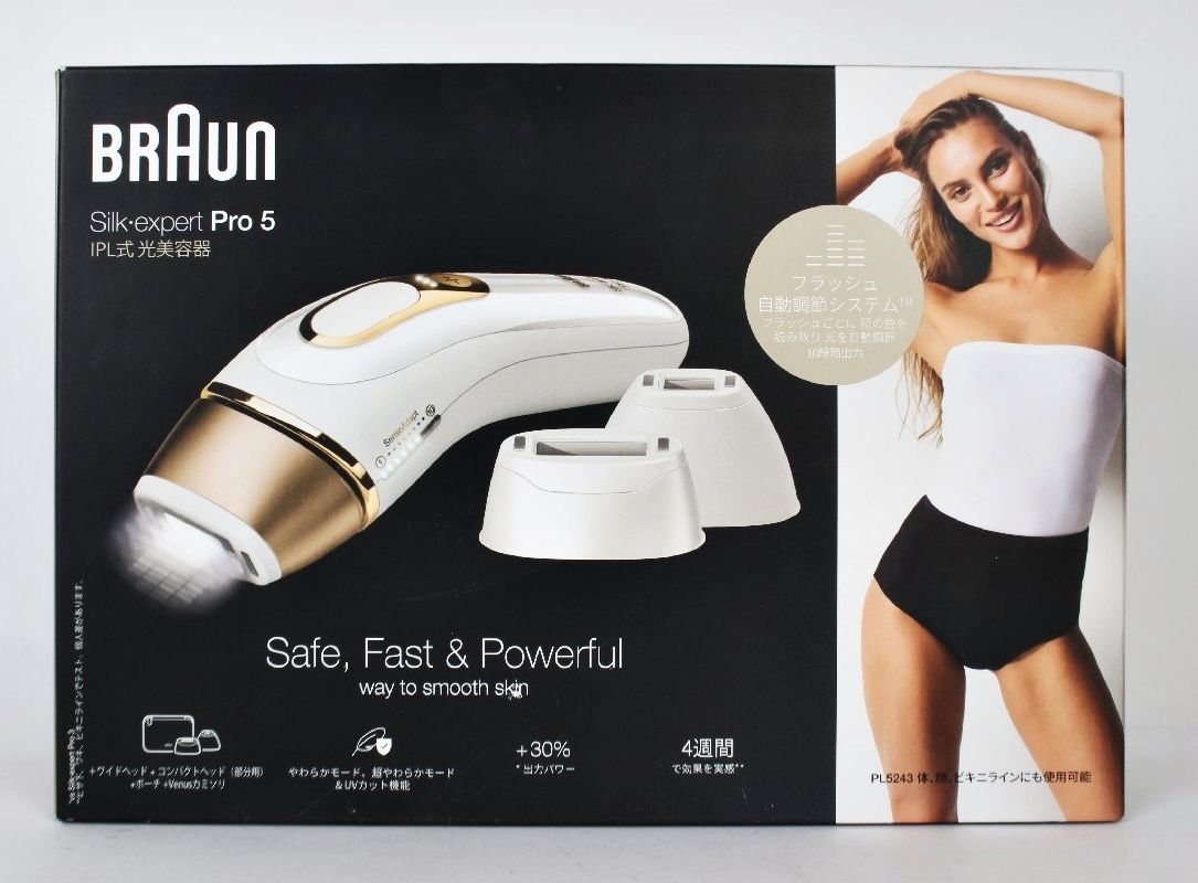 BRAUN シルクエキスパート Pro 5 PL5243 IPL式 光美容器 ビキニライン 体 顔 ワキ 脚 Silk expert ブラウン R2412-139