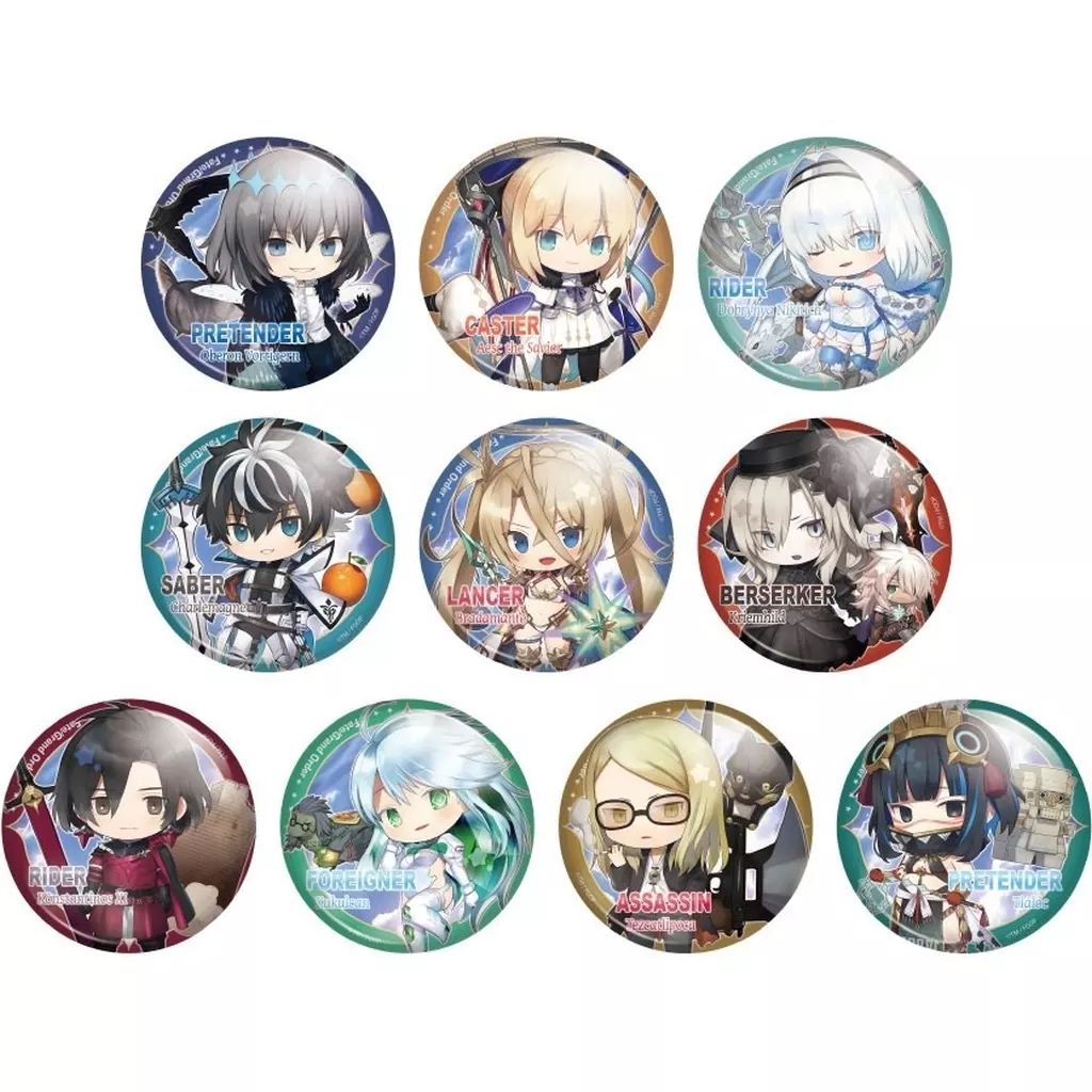 Fate 缶バッジ 各種 中古】バッジ・ビンズ 全10種セット 「Fate/Grand Order きゃら