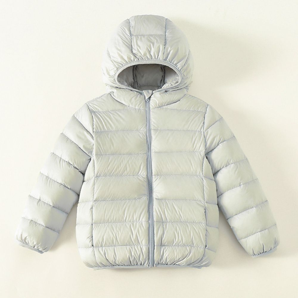 ライトブルー  140CM  ダウンコート キッズ 秋冬 収納袋付き secoat220902 ダウンコート キッズ 長袖 収納袋付き 無地 フード付き 子供服 こども服 子ども服 シンプル 通園 通学 アウター 秋 冬 女