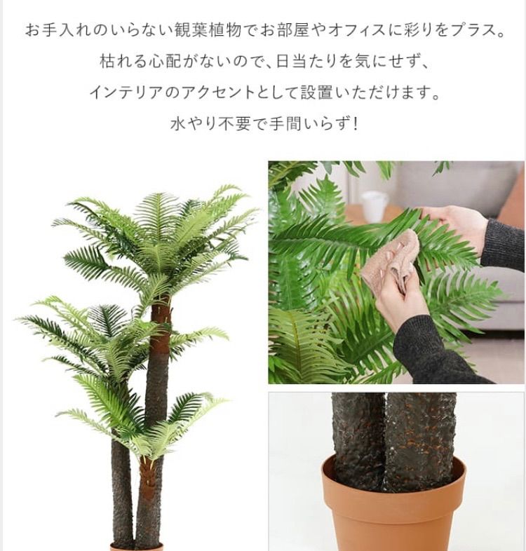 送料込】観葉植物 水やり不要で手間いらず自由に置いて楽しめる人工観葉植物 - メルカリ