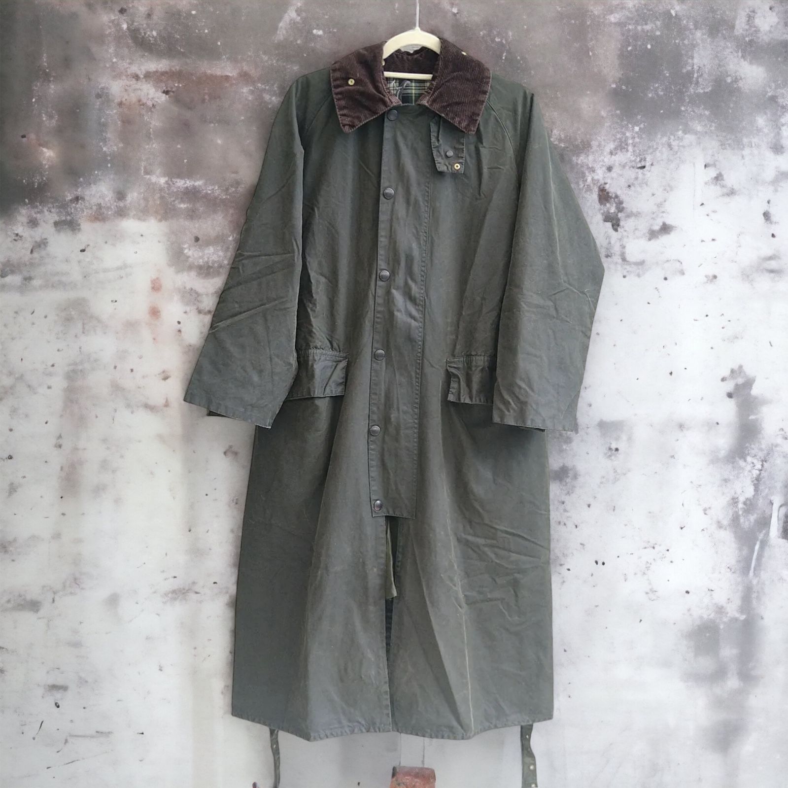 1988年製】Barbour バブアー BURGHLEY ロングコート-