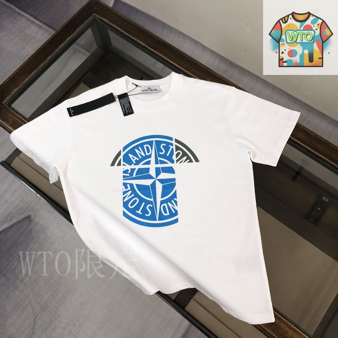 【STONE 】ストーンアイランド ロゴプリント Tシャツ 今日特価】Stone Island ストーンアイランド 2025 最新カップル