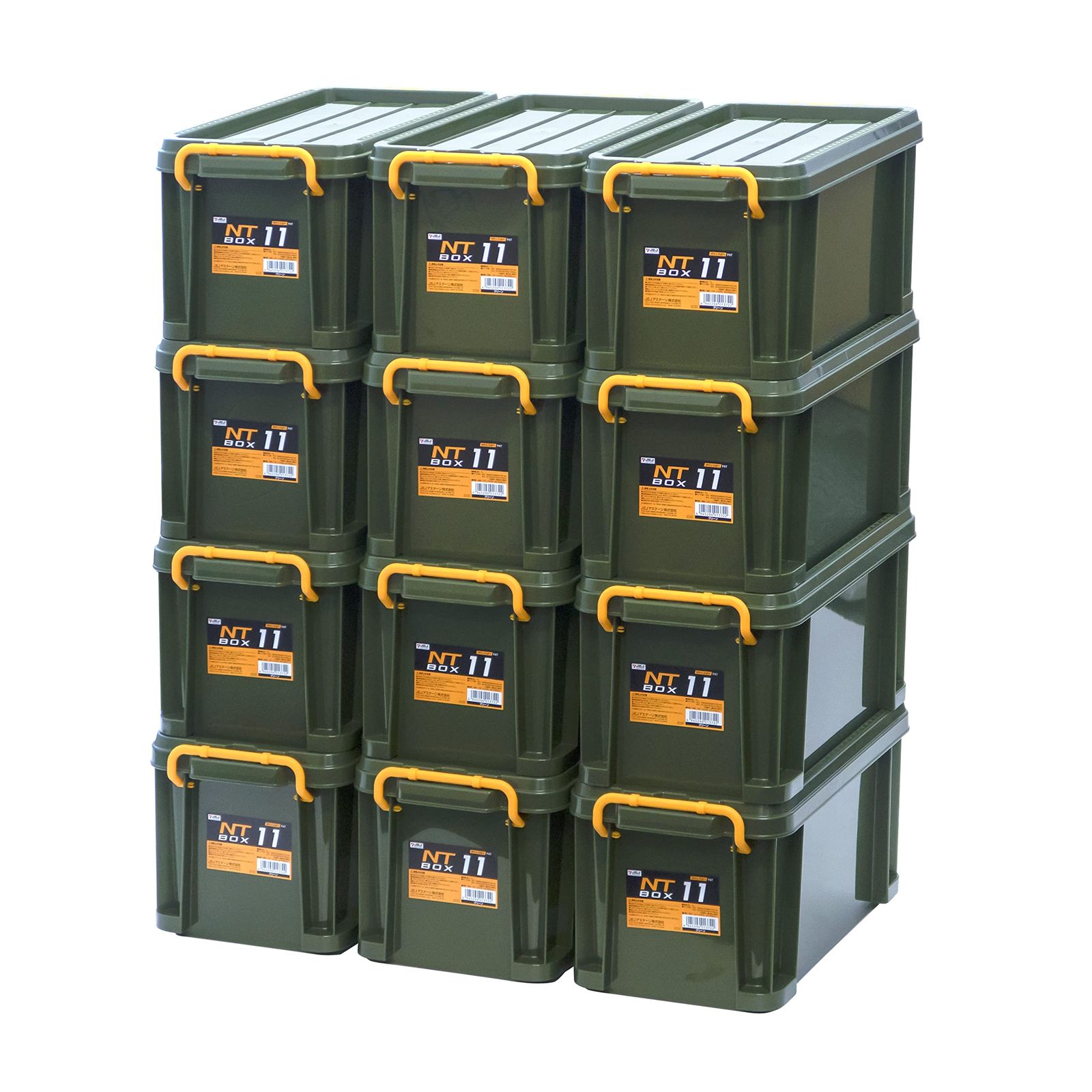 JEJアステージ NTボックス 11 工具 レジャー DIY おもちゃ フタ付き 屋外 バックル 約20×D約34.9×H約18.1cm 12個セット