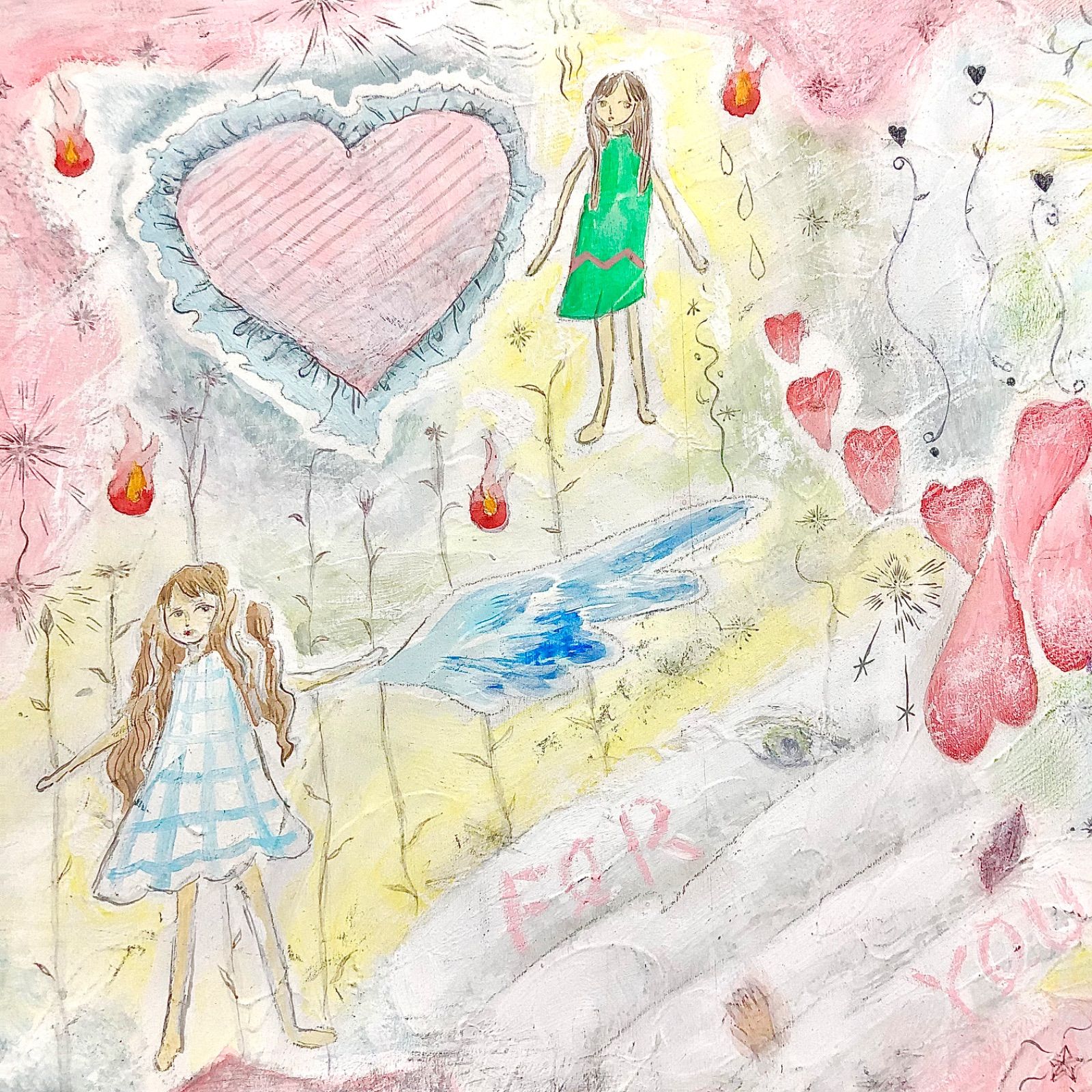 ✴︎タイトル『for you 』手書き 自作 オリジナル絵画 原画 - メルカリ