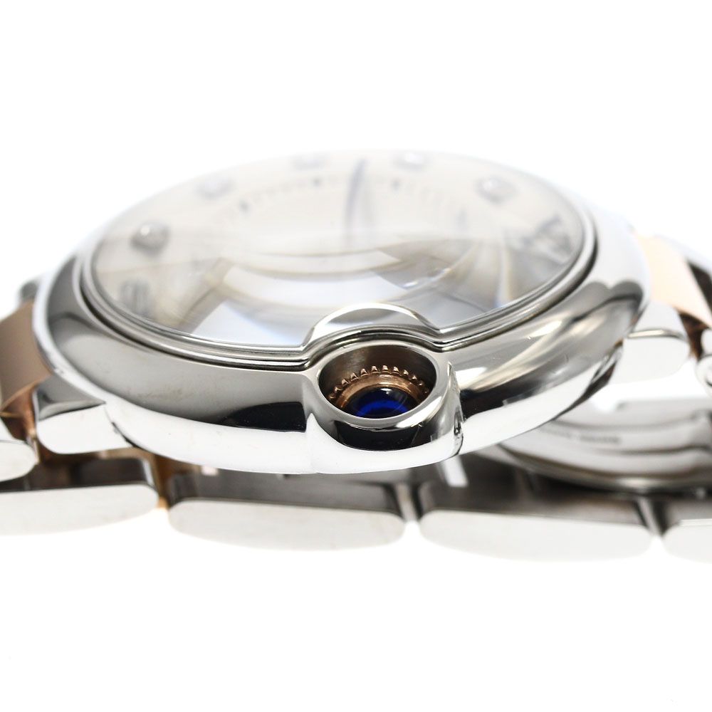 カルティエ CARTIER WE902031 バロンブルー 11Pダイヤ 自動巻き