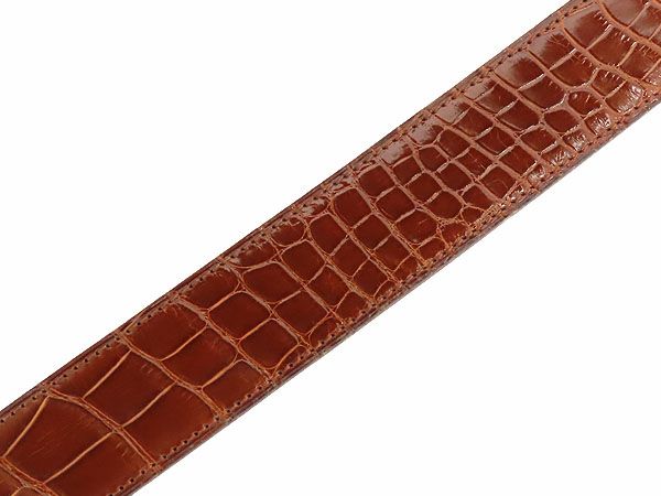 【レア美品】エルメス　HERMES　ヴィンテージ　コンスタンス　アリゲーター クロコダイル　Hベルト　リバーシブル　32MM 90　ブラウン 赤茶 ゴールド金具　〇U