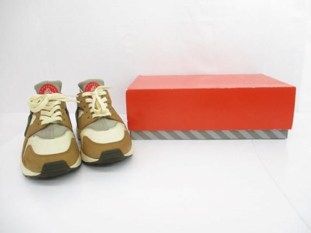 良品 ナイキ NIKE × ステューシー STUSSY エア ハラチ DD1381-200 28cm ブラウン オフホワイト メンズ