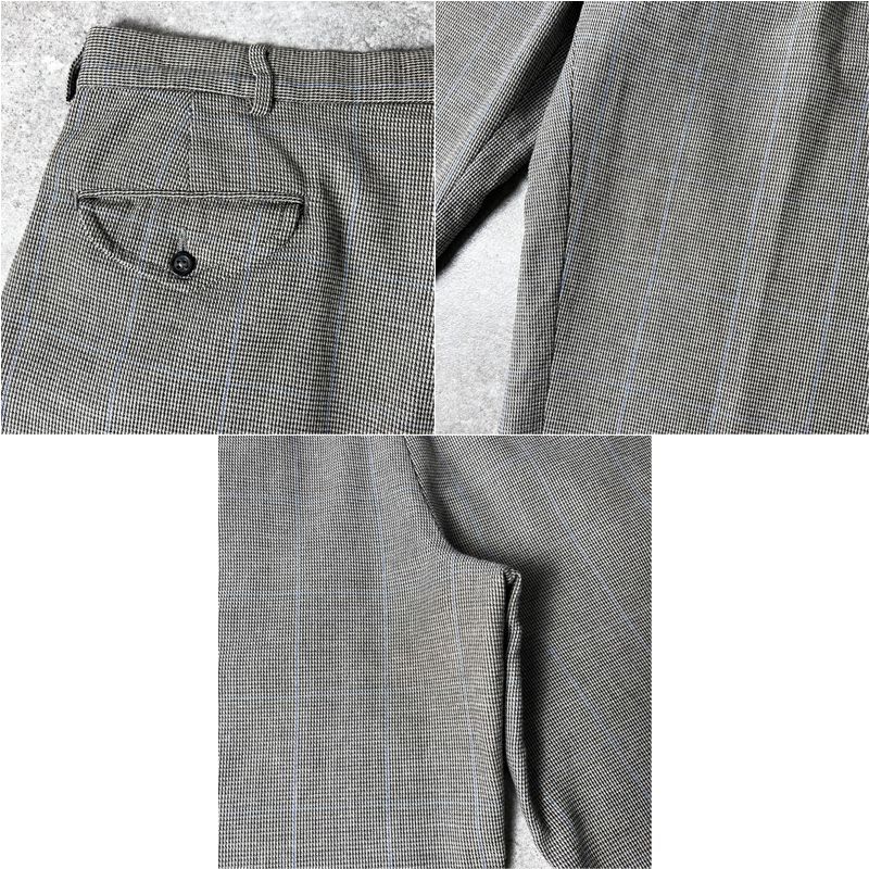 90s POLO RALPH LAUREN 千鳥格子 2タック コットン ウール スラックス