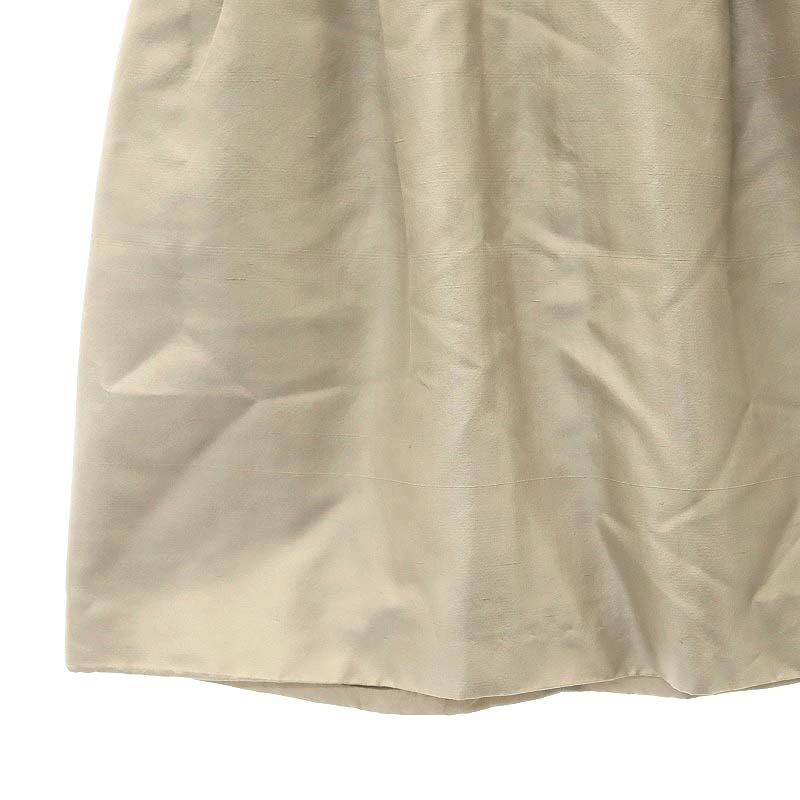 カルヴェン CARVEN シルクサテンスカート ミニ丈 バックファスナー 36  