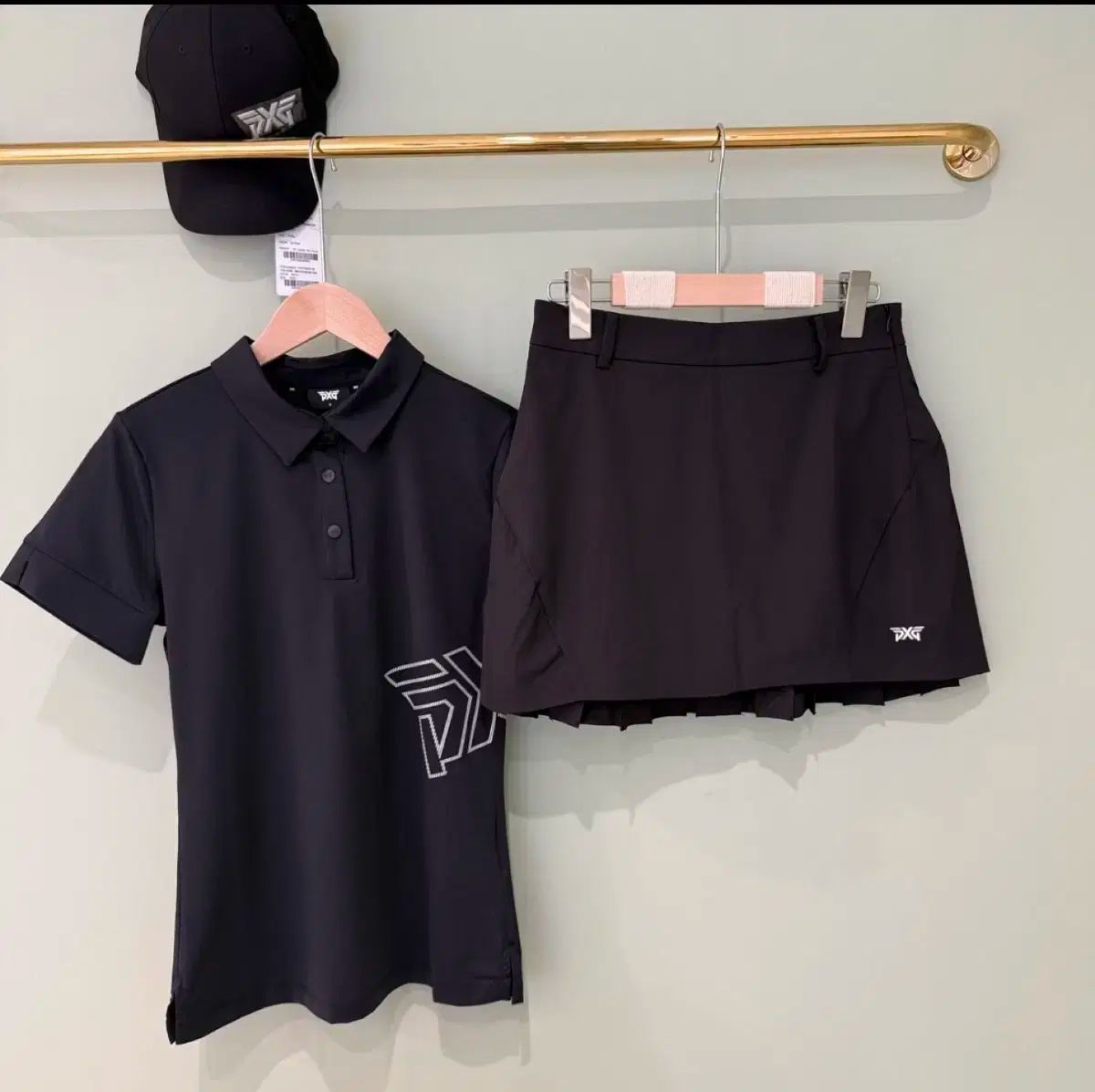 PXG レディース ゴルフウェア ブラック トップ|スカート セット