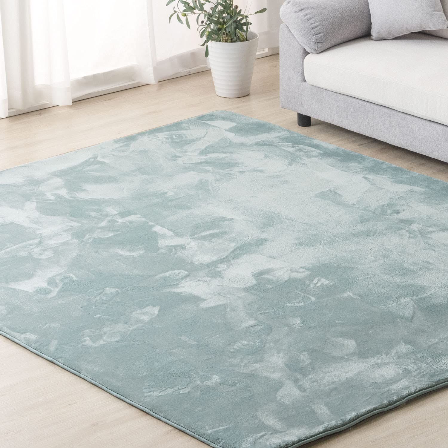 タンスのゲン ラグ 2畳 185×185cm 高反発 厚25mm 厚手 フランネル生地 ホットカーペット対応 滑り止め ラグマット カーペット 北欧 おしゃれ 65010002 77442