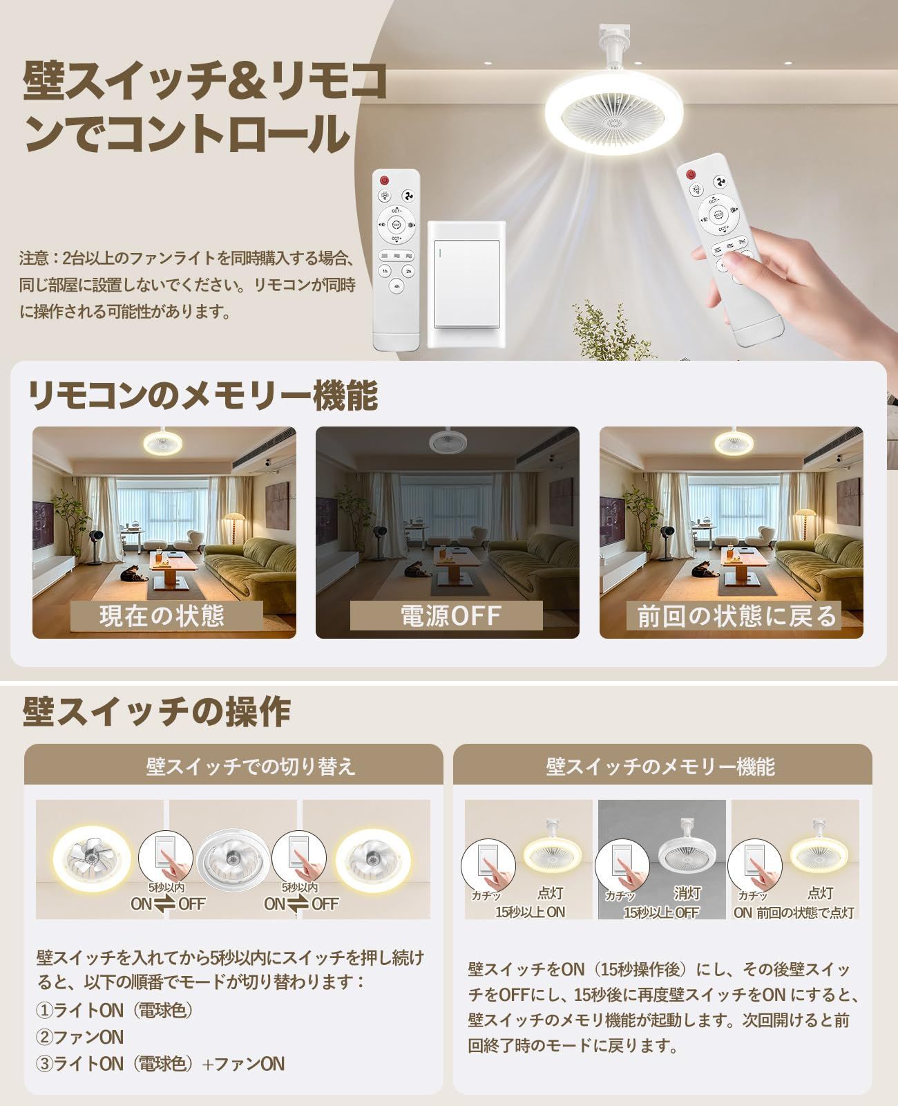 シーリングファンライト