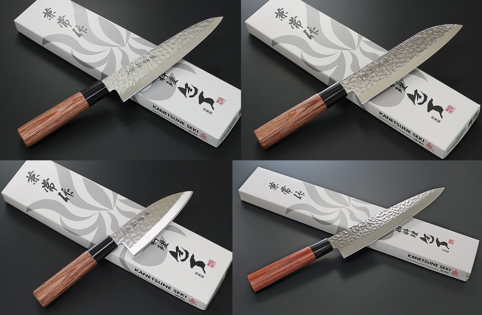 包丁 KC-951 牛刀 KC-952 三徳 KC-956 小出刃 KC-957 牛刀セット 兼常作 ステン1K6 槌目磨き