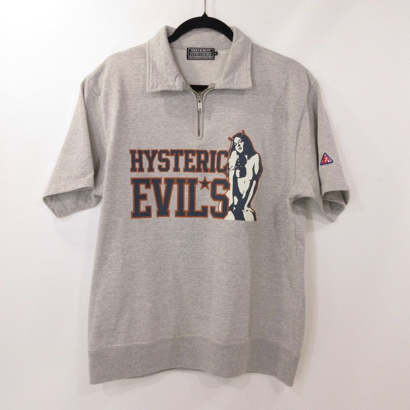 姫路東店 HYSTERIC GLAMOUR | ヒステリックグラマー スウェット HYSTERIC EVIL’S 衿付きスウェット 02251CS05 グレー サイズ L 104