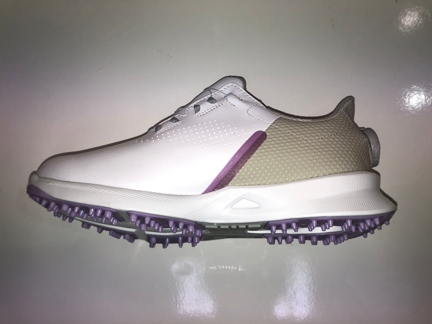 フットジョイ WOMEN'S FJフューエルBOA ホワイト／ライラック23.0 フットジョイ WOMEN'S FJフューエルBOA ホワイト／ライラック23.0