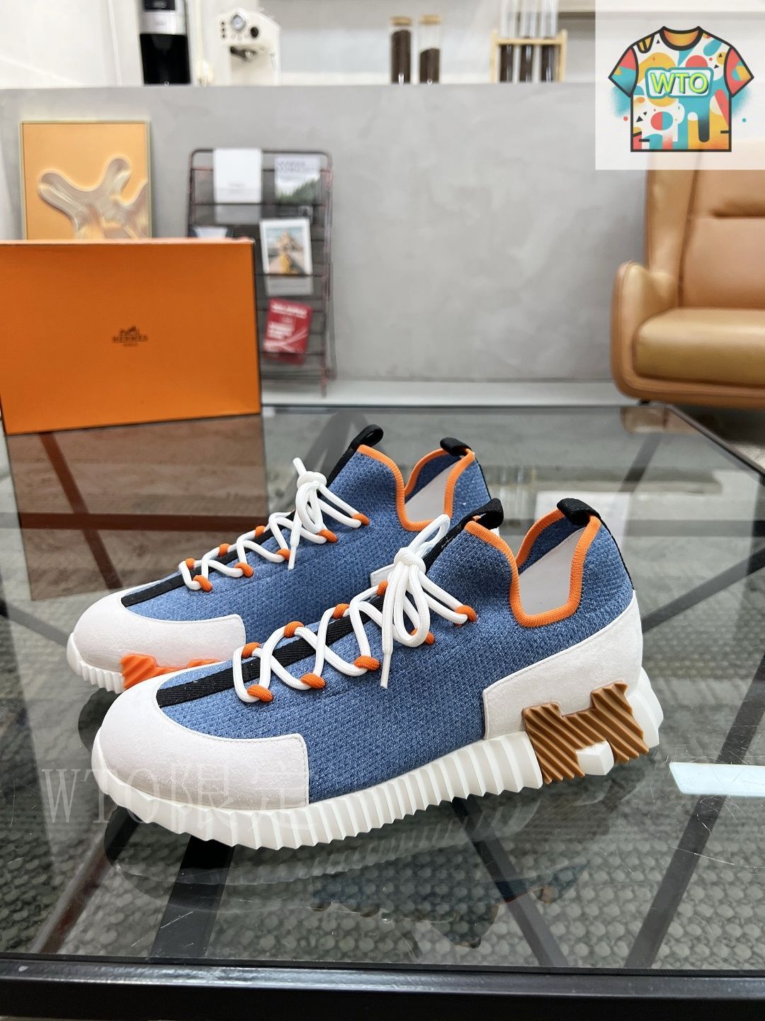 ★ペガサスの羽★【HERMES】HEROS ヘリンボーンニットスニーカー ☆ペガサスの羽☆【HERMES】HEROS ヘリンボーンニットスニーカー