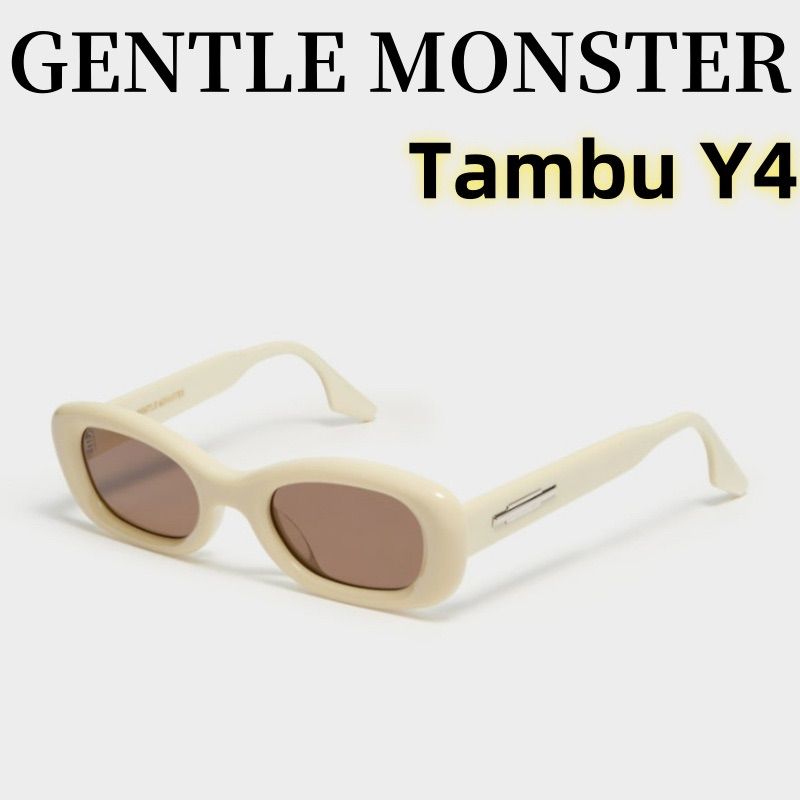 新品未使用 ジェントルモンスター  Gentle Monsterサングラス   Tambu Y4 セスクエアアセテートフレーム/テンプルメタル装飾ディテール/三角形のテンプルチップ  正規品