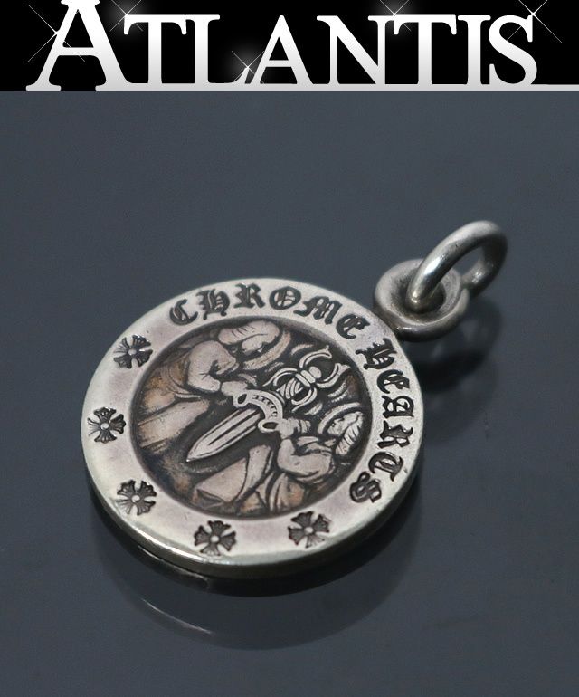 CHROME HEARTS 銀座店 クロムハーツ エンジェルメダル V2 チャーム ペンダント トップ シルバー SV925 100651