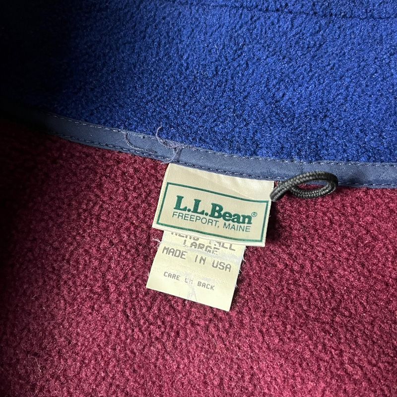 90s USA製 LLBean ハーフジップ プルオーバー パイル フリース