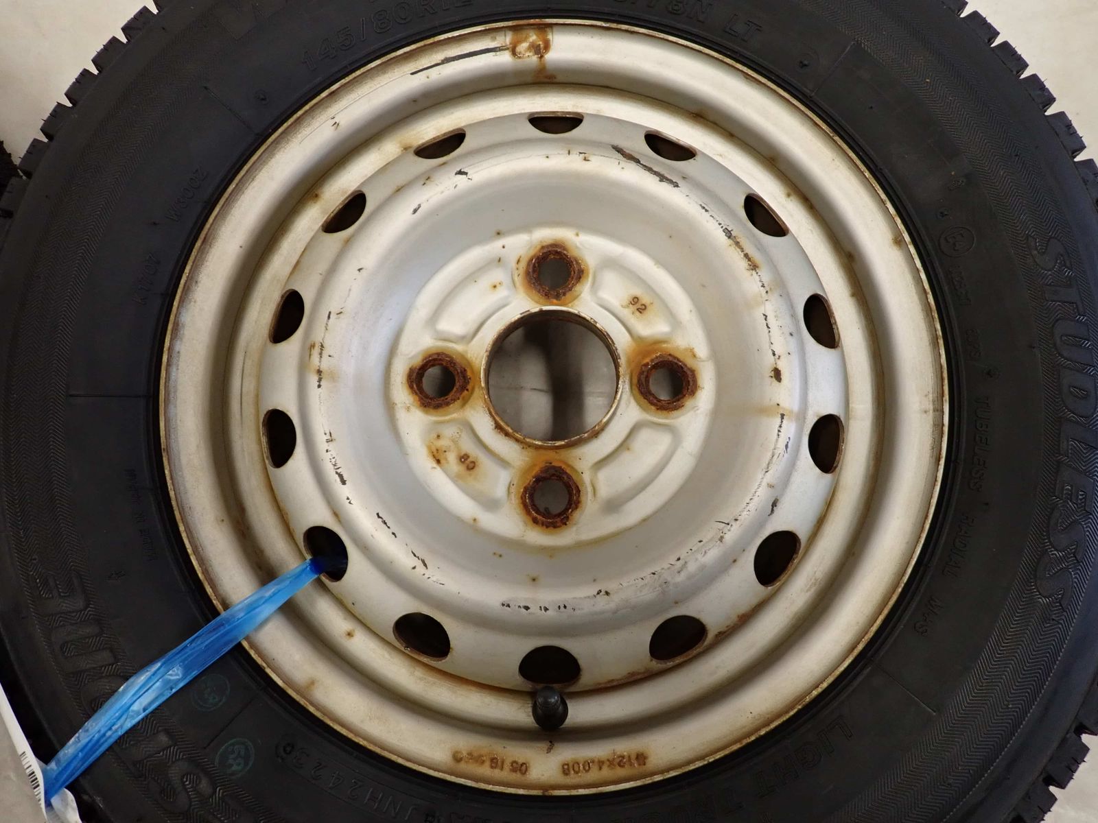 冬 製 4本SET 会社宛 145 80R12×4J 80 78 LT ブリヂストン W300 スチール 軽トラック 軽バン 145R12 6PR 同等 NO F7532 TRITUETUBI_COM