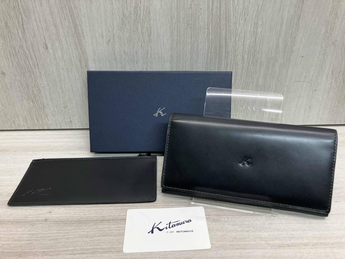 き KITAMURA キタムラ Kロゴ ZH0070 長財布 小銭入れ有り ブラック