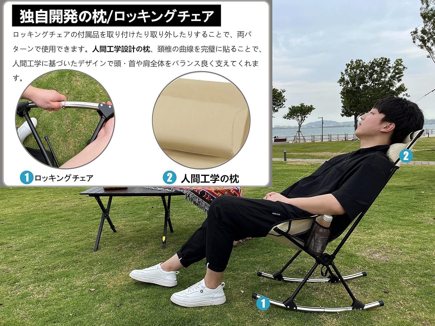 DesertFox アウトドアチェア 折りたたみ 超軽量 独自開発のカップホルダー 選べる6色 耐荷重150kg コン : DesertFox アウトドアチェア 折りたたみ コンパクト 超