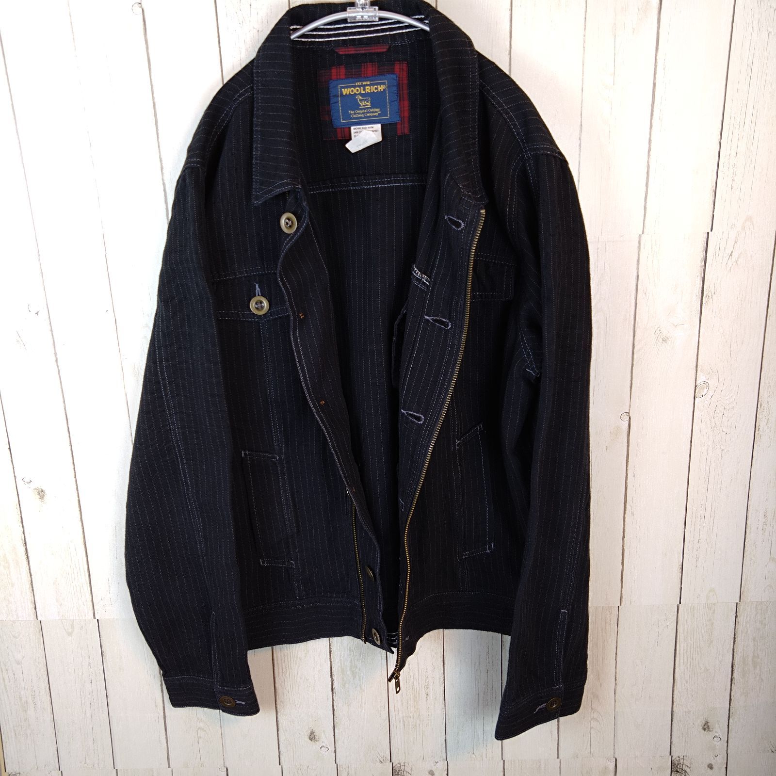 WOOLRICH ウールリッチ コットンジャケット ブラック メンズL - メルカリ