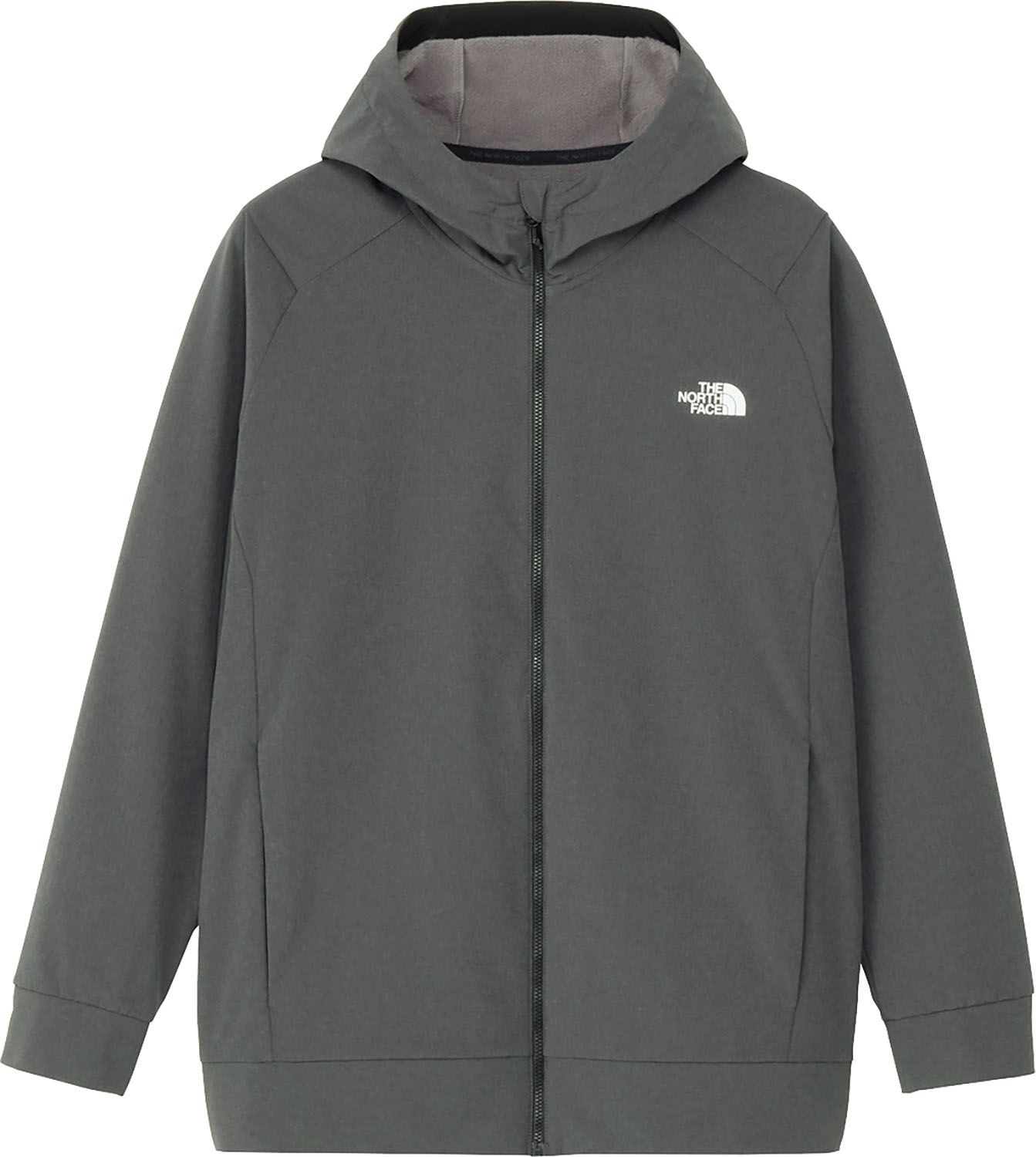 ザ ノース フェイス THE NORTH FACE アウトドア エイペックスサーマルフーディ メンズ パーカー ジャケット アウター スウェット ソフトシェル 上着 フルジップ 日常使い トレーニング 運動 保温 防風 秋冬 NL7 ZC ミックスチャコール