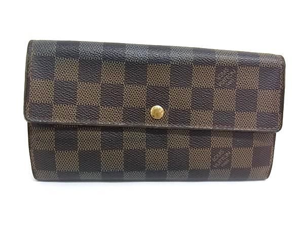 【美品】ルイヴィトン ダミエ エベヌ ポルトフォイユ サラ 二つ折り財布 LOUIS VUITTON ルイヴィトン 財布 ダミエ ポルトフォイユ サラ