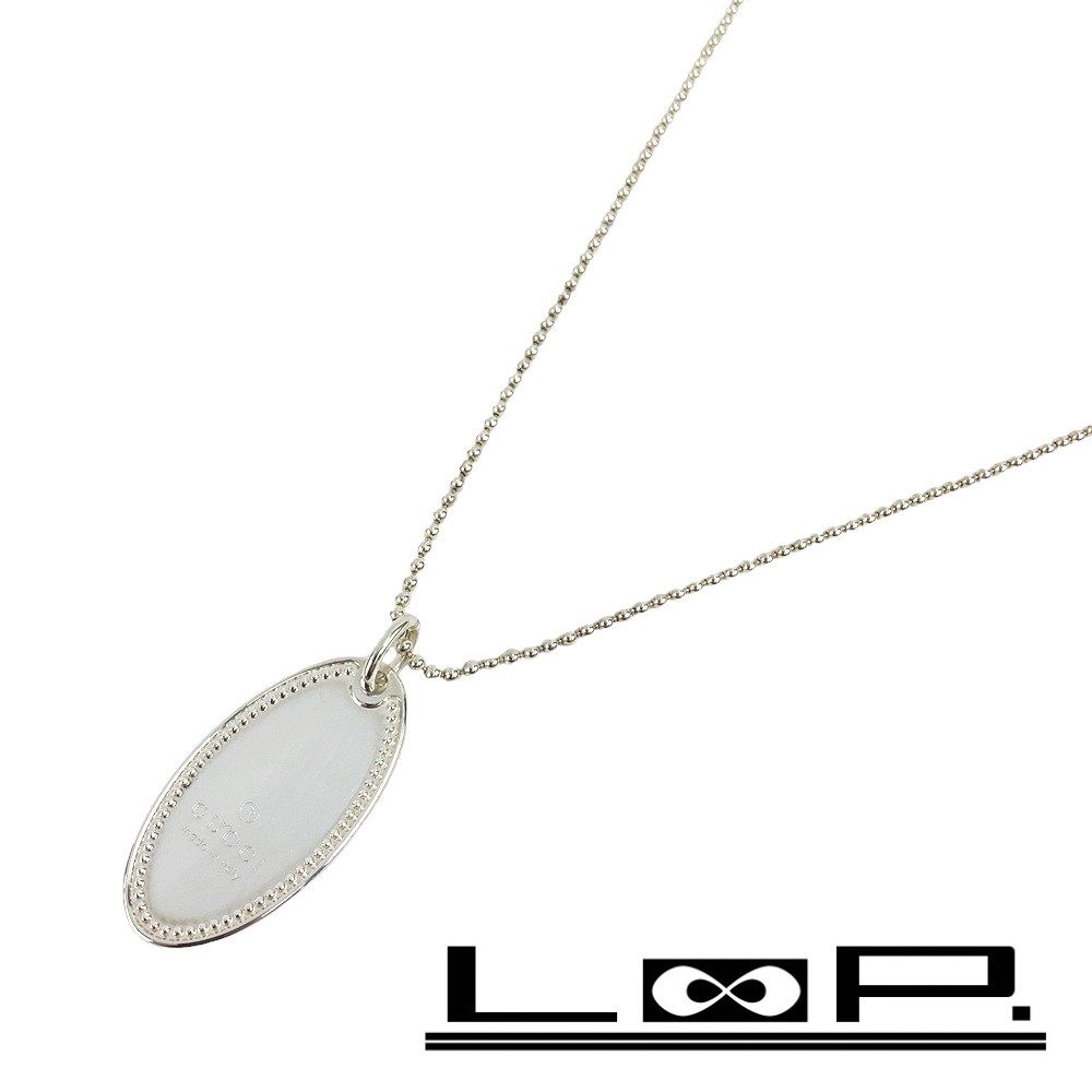 ■美品■　グッチ ドッグ タグ ネックレス アクセサリー シルバー SV 925 箱 【206832】〇 □美品□ グッチ ドッグ タグ ネックレス アクセサリー シルバー SV