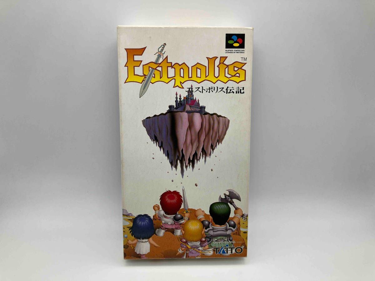 エストポリス伝記　タイトー　スーパーファミコン　ソフト　箱　説明書 SFC タイトー エストポリス伝記 【箱•取扱説明書付き】 - メルカリ