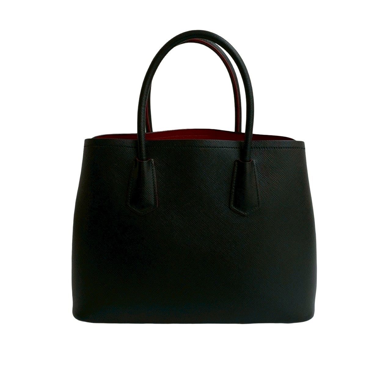 極 美品 PRADA プラダ 三角ロゴ 金具 サフィアーノ レザー 本革