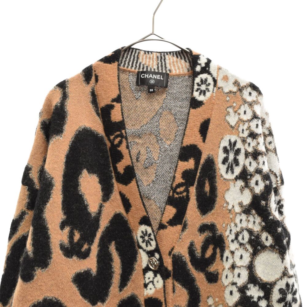 CHANEL (シャネル) 23AW カシミア&モヘア 総柄カーディガン