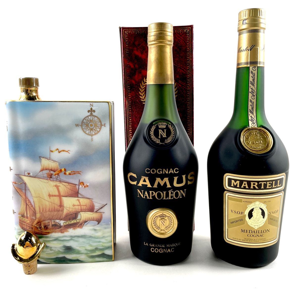 3本 カミュ マーテル コニャック 700ml ブランデー セット 【古