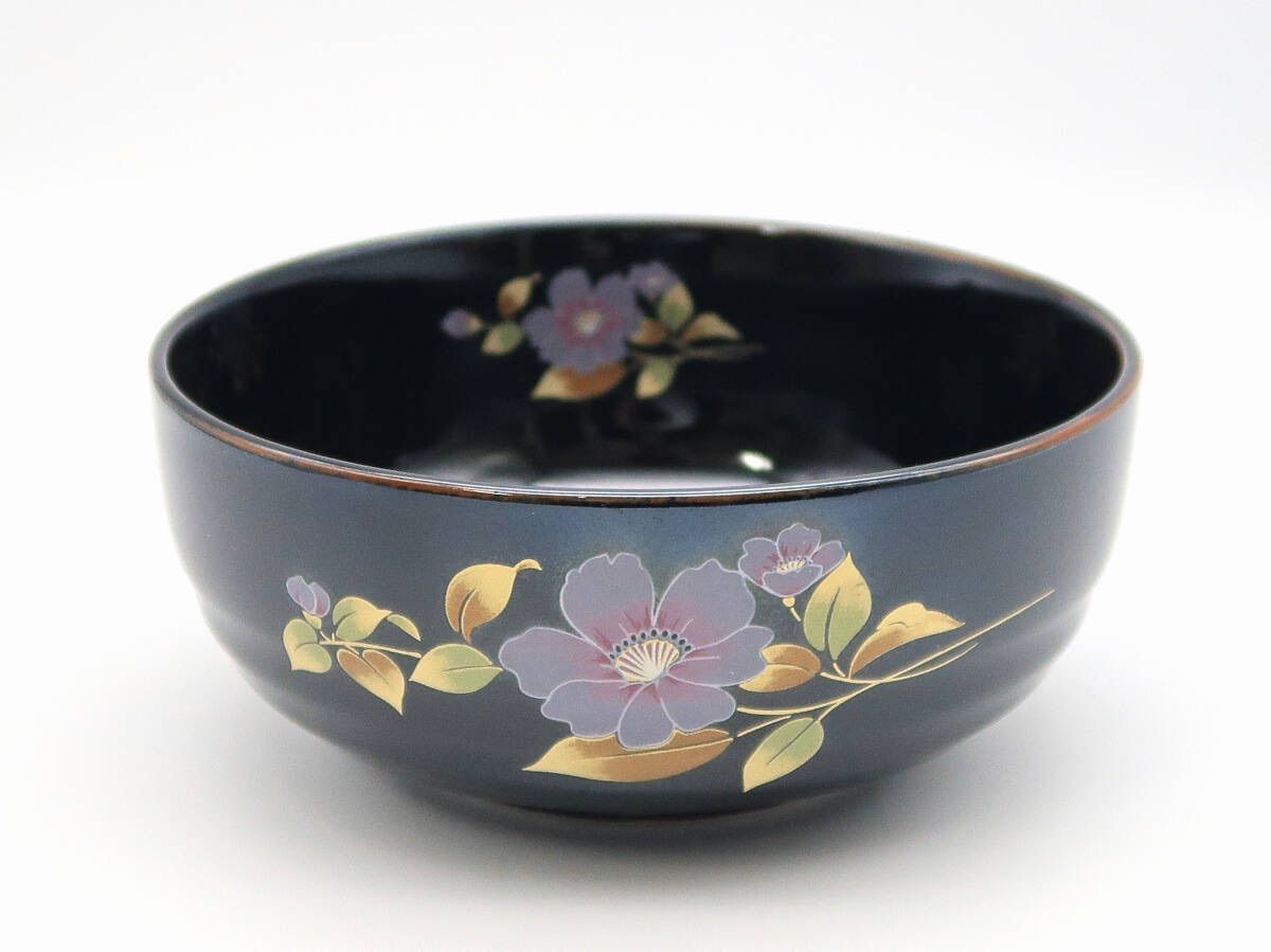 陶器 花絵 和鉢＆れんげ置き 5客セット 直径約16cm / 食器