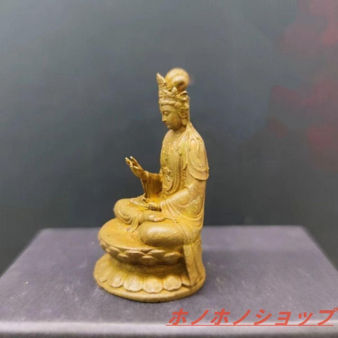 仏教美術 中国 仏像 南海観音菩薩像 小仏像 銅製 銅器 - メルカリ