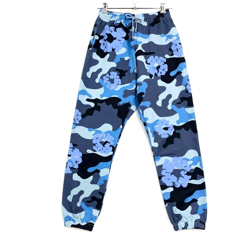 DENIM TEARS デニムティアーズ BLUE CAMO COTTON WREATH SWEATPANT ブルー カモ コットン リース スウェットパンツ サイズ M ブルー系 メンズ 153-250416-as-11-izu
