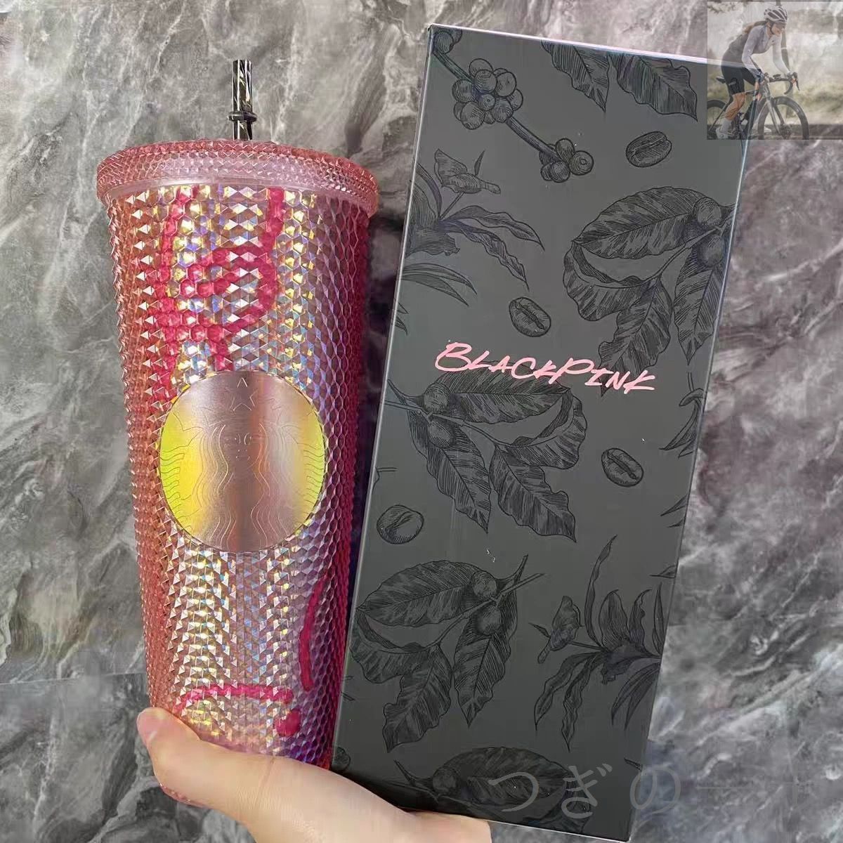 【日本未発売】BLACKPINK✖️スタバ　タンブラー 美品.新品未使用】日本未発売 ブラック ピンク BLACKPINK