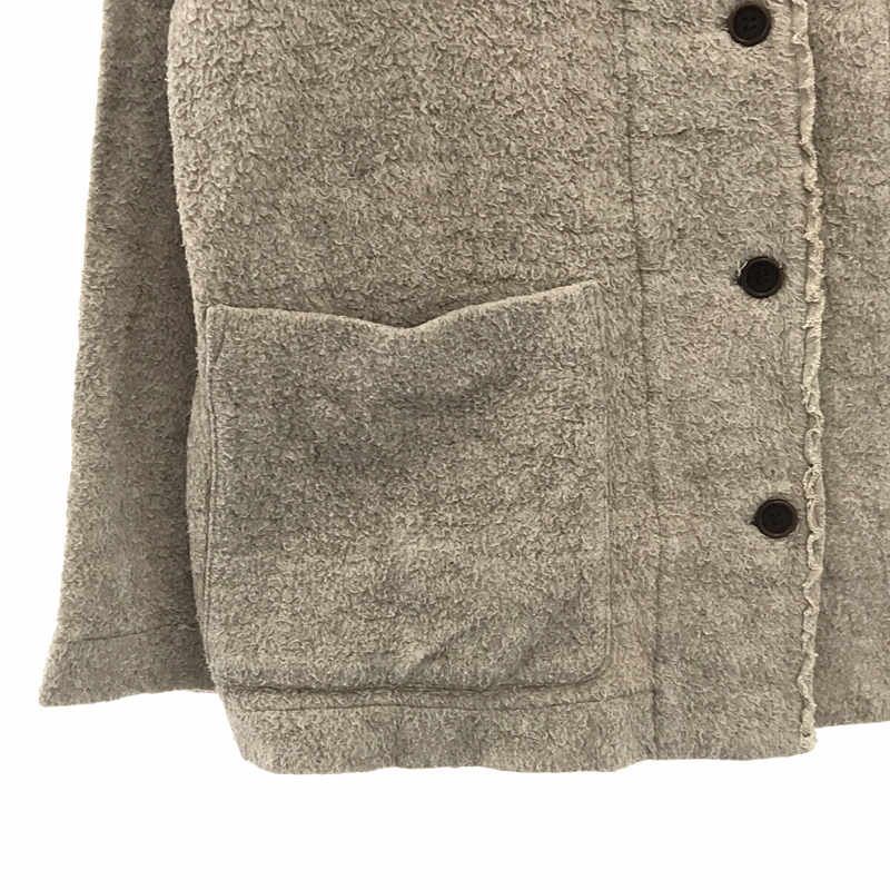 ネストローブ コットンヤクナッピングノーカラージャケット nest robe / ネストローブ | コットンヤクナッピング ノーカラー