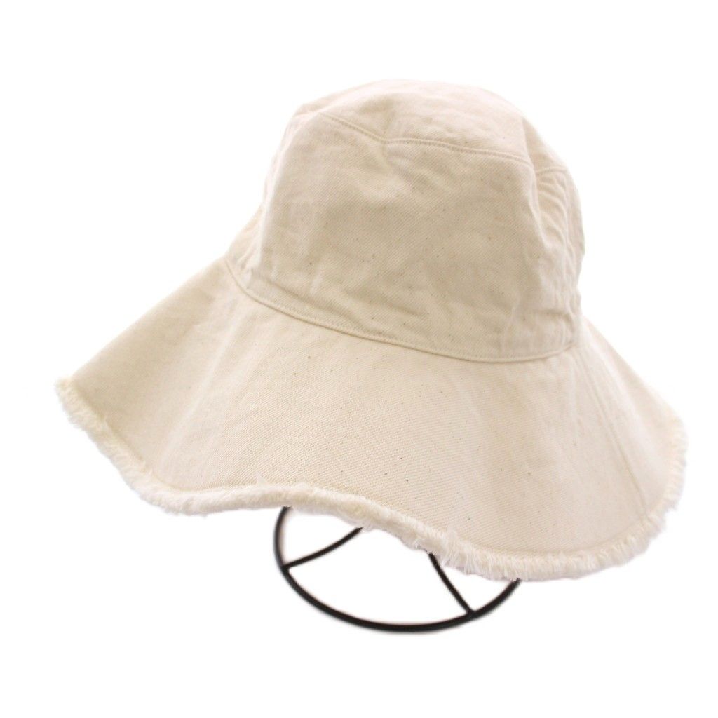 キジマタカユキ KIJIMATAKAYUKI イエナ IENA 24SS ORGANIC DENIM BUCKET HAT デニム バケットハット つば広 帽子 1 F 白 ホワイト 24095910001910 |YM