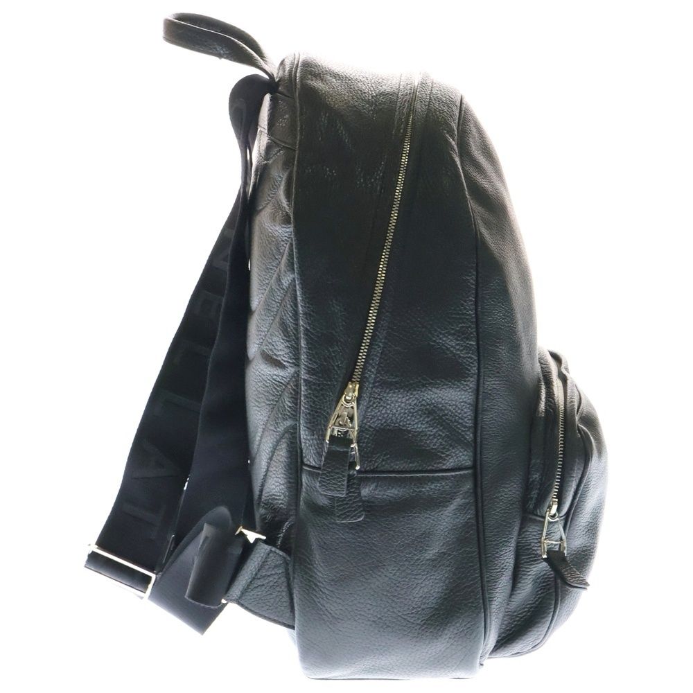 ZANELLATO ブラック レザー リュック ZANELLATO (ザネラート) ロゴストラップ レザー バックパック