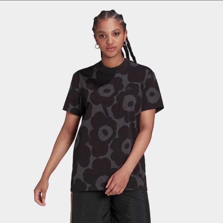 adidas - 【M】アディダス マリメッコ 総柄フラワープリント ルーズTシャツウニッコ adidas - アディダス マリメッコ 総柄フラワープリント ルーズT