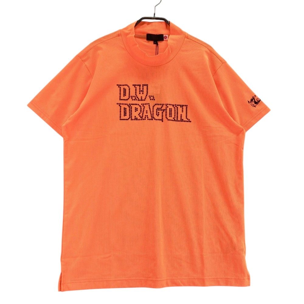 サイズ：3 DANCE WITH DRAGON ダンスウィズドラゴン 2023年モデル ハイネック 半袖Tシャツ メッシュ  オレンジ系 [240101240151] ゴルフウェア メンズ ストスト サイズ：3 DANCE WITH DRAGON ダンスウィズドラゴン 2023年