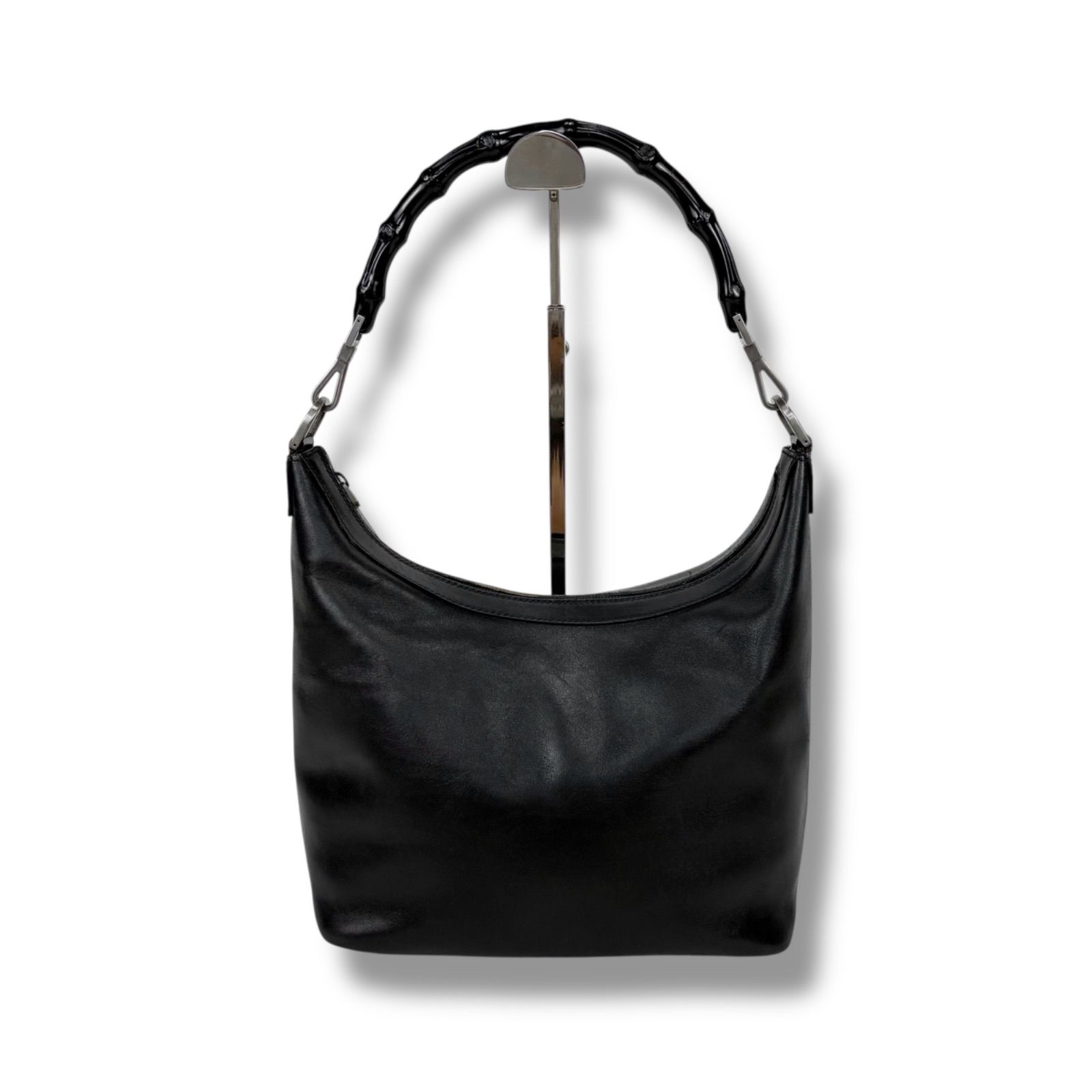 グッチ GUCCI バンブー ワンショルダーバッグ ブラック 黒