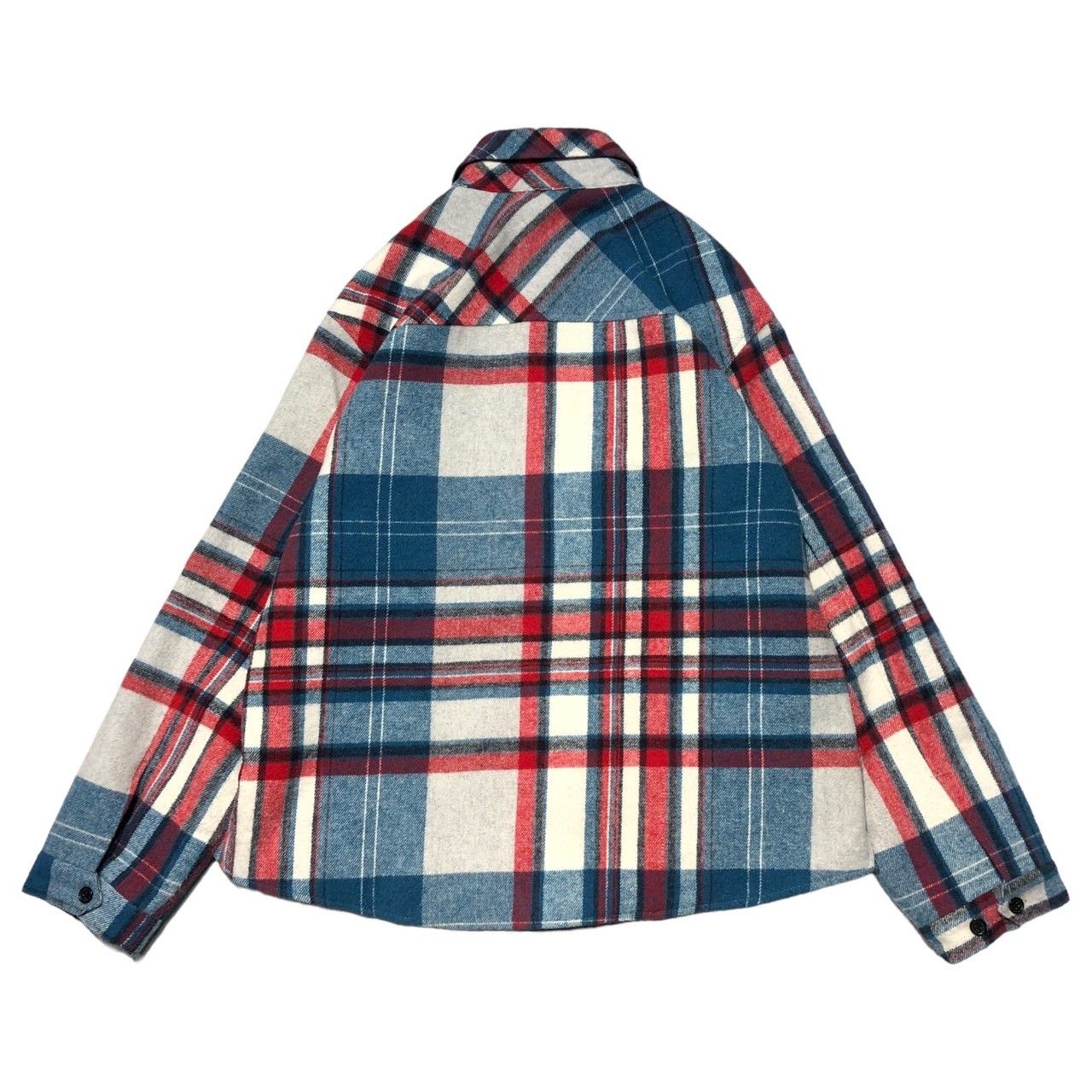 WE11DONE(ウェルダン) Blue WD Check Anorak Wool Shirt ブルー 